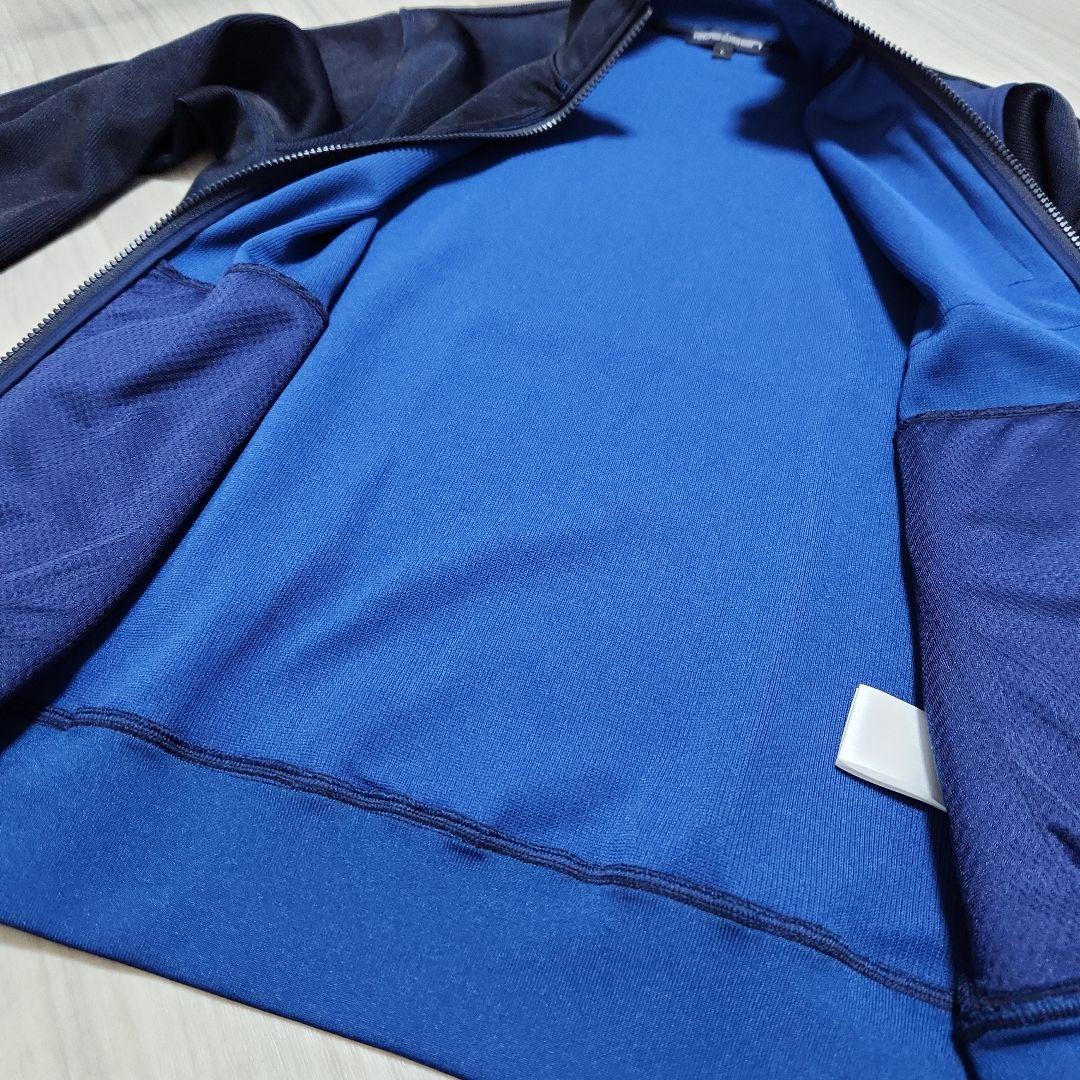 未使用美品☆Rosasen☆ゴルフクォーターゲージブルゾン春秋 L ネイビー