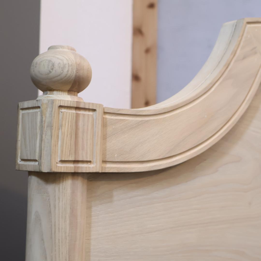 フランフラン ミーテ アッシュ材 ダブルベッドフレーム ナチュラル クラシック