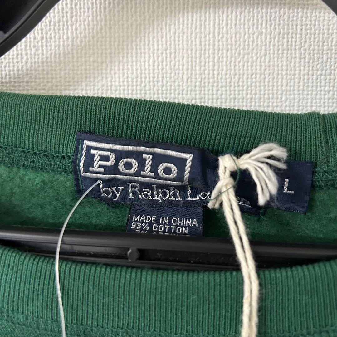 超希少 90s 新品 ラルフローレン ポロベア スウェット　ヴィンテージ　L