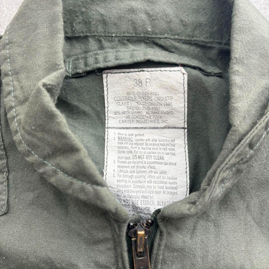 米軍 CWU-27/P フライトスーツ 38R カーターインダストリーズ製