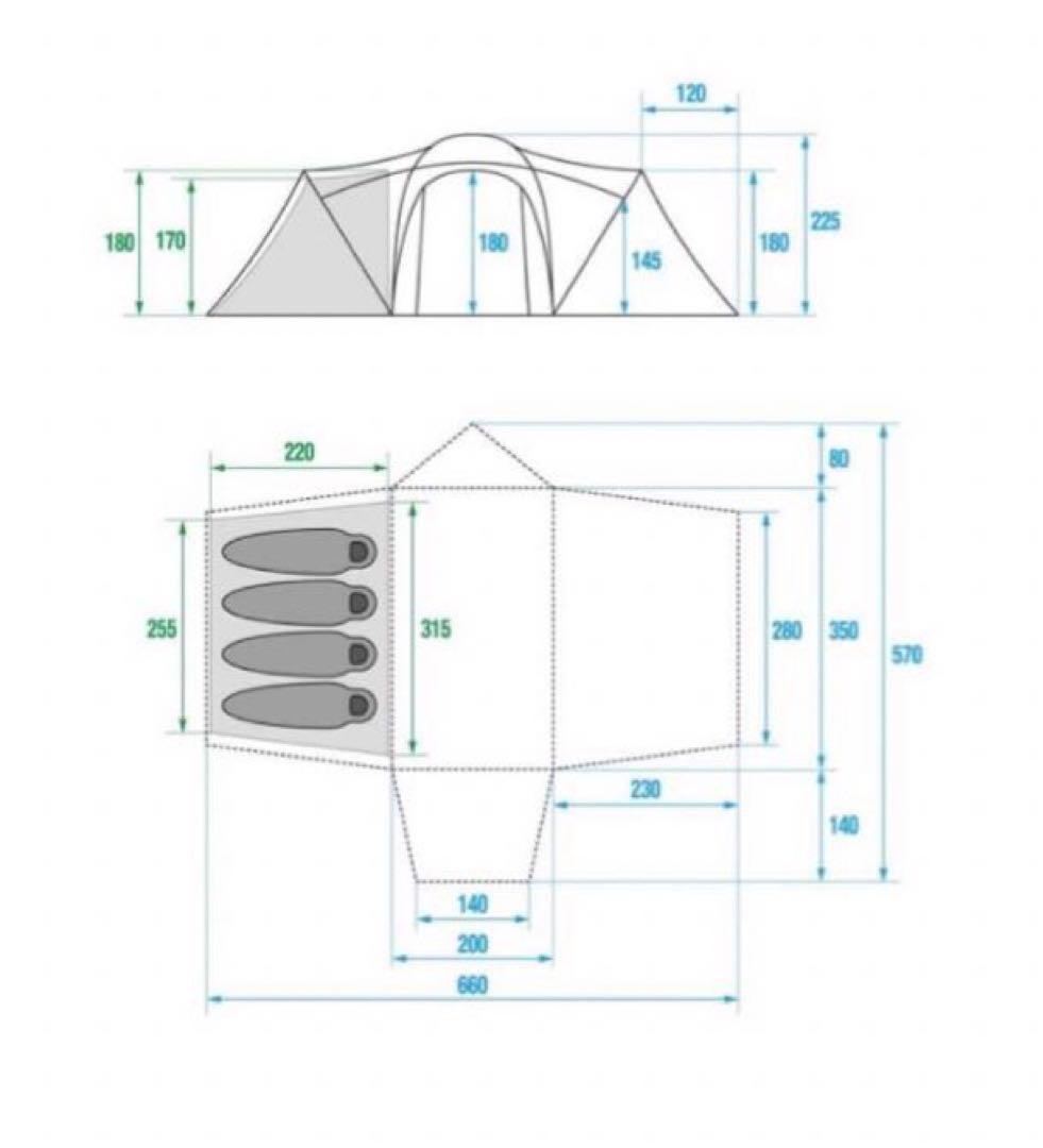 ノースフェイス ノーチラス4×4 テント(NV22201) MG メルドグレー
