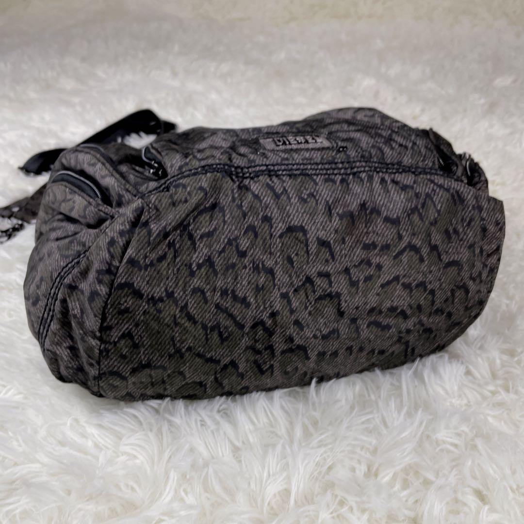 DIESEL レオパード柄 ショルダーバッグ　2way y2k総柄
