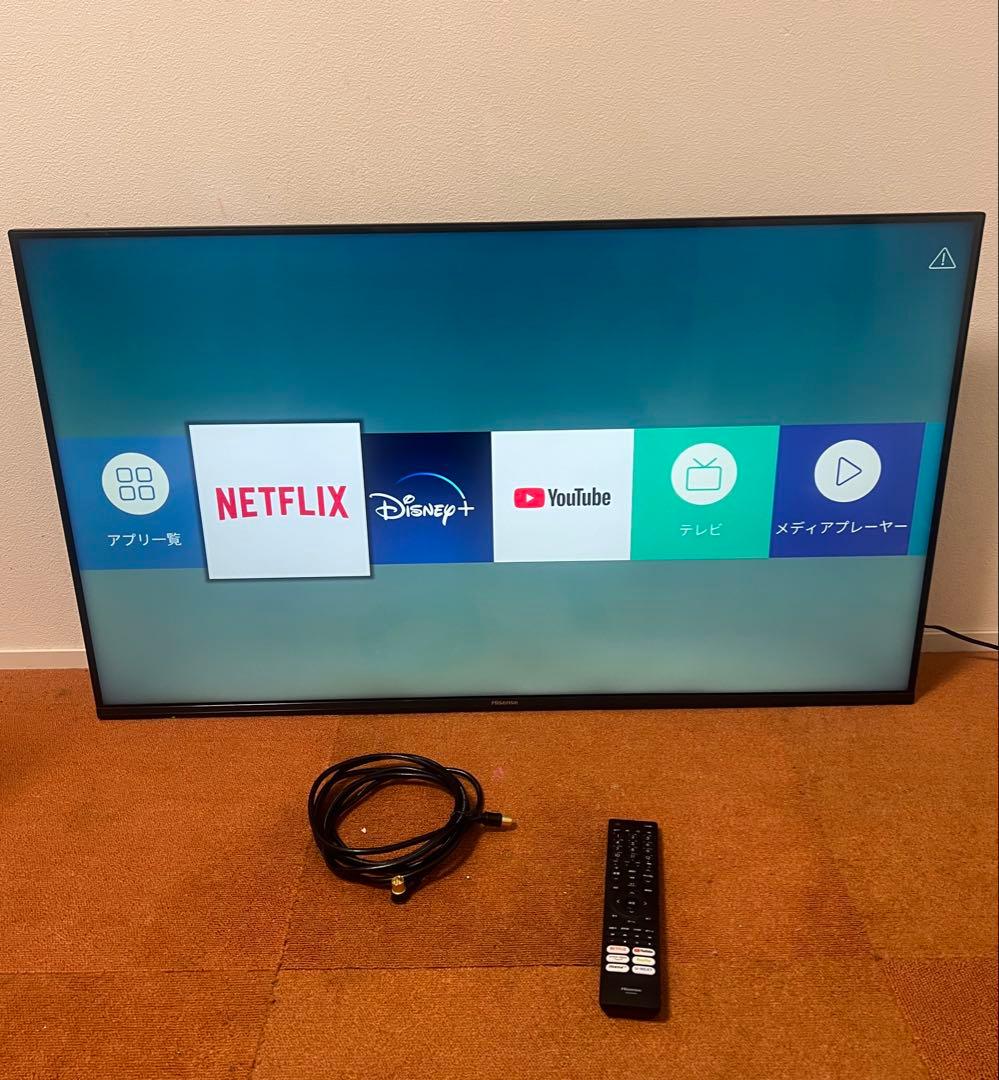 ハイセンス 43V型 テレビ 4Kチューナー内蔵 2020年製 動画アプリ