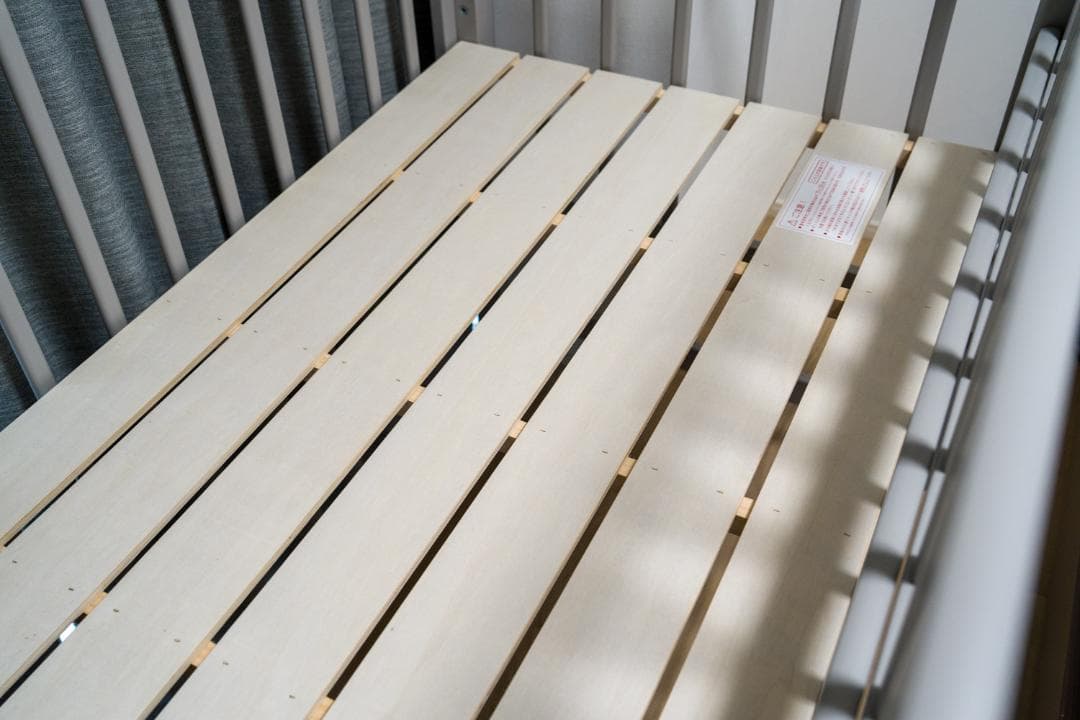 【極美品】大和屋 ノモック Wオープンハイタイプ ベビーベッド グレー