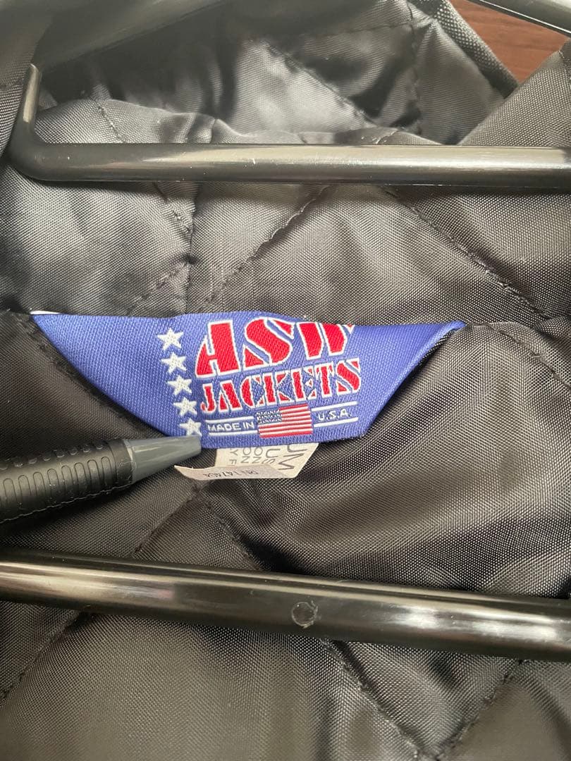 asw コーチジャケット　キルティング　フード付き　サイズM usa製