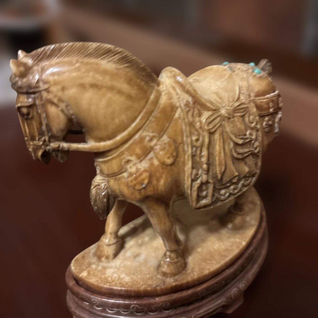 時間限定値下げ　象牙調　馬の置物　アンティーク　レア　骨董