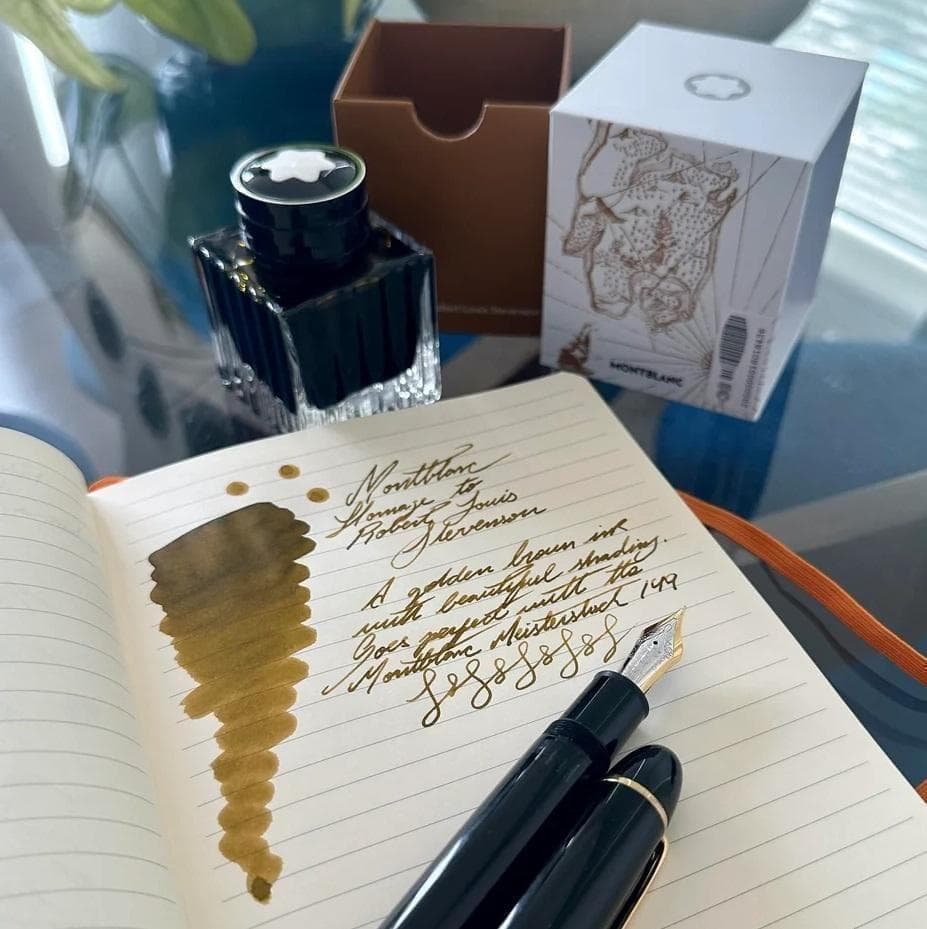 【限定品】モンブラン 作家シリーズ 2023 スティーヴンソン 万年筆インク 茶