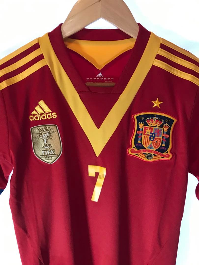 正規品adidas スペイン代表「7」ダビド・ビジャ 半袖 160 ユニフォーム