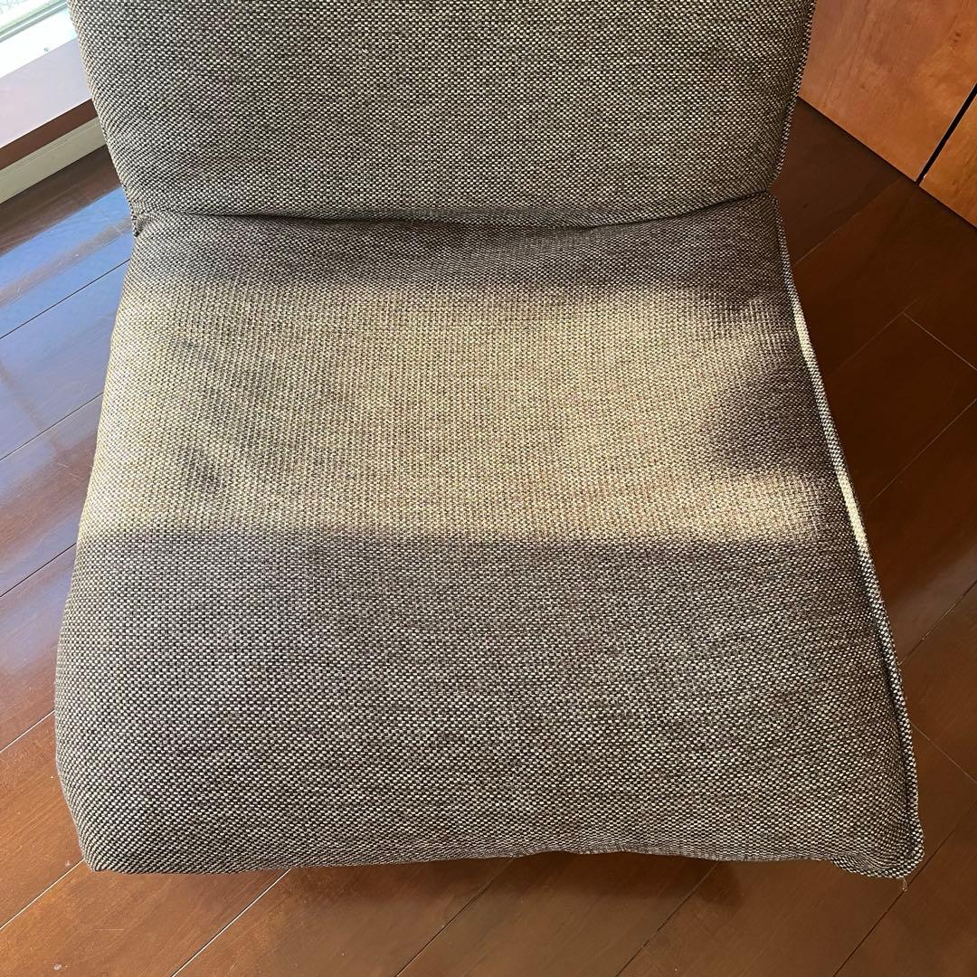 無印　ハイバックリクライニングソファ1シーター　ブラウン