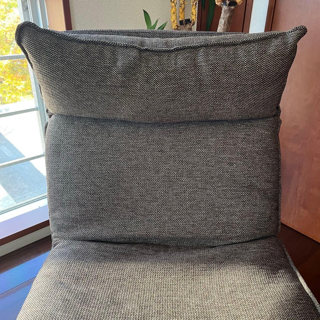 無印　ハイバックリクライニングソファ1シーター　ブラウン