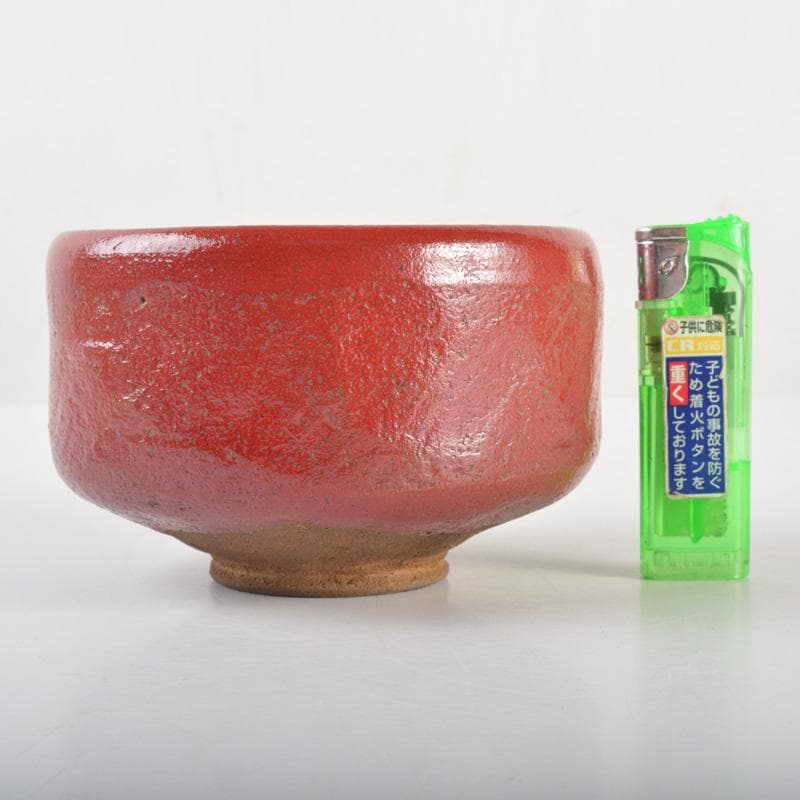 茶道具　赤楽茶碗　在銘　時代箱付　N　6504