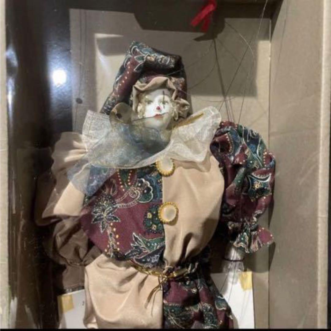 アンティーク 音センサーオルゴ－ル付マリオネット