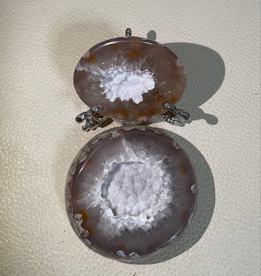 トレジャー瑪瑙 ドゥルージーアゲート 聚宝盆 雪模様 シュガー パワーストーン