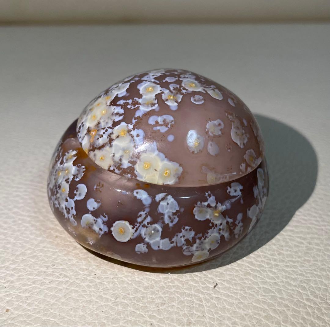 トレジャー瑪瑙 ドゥルージーアゲート 聚宝盆 雪模様 シュガー パワーストーン