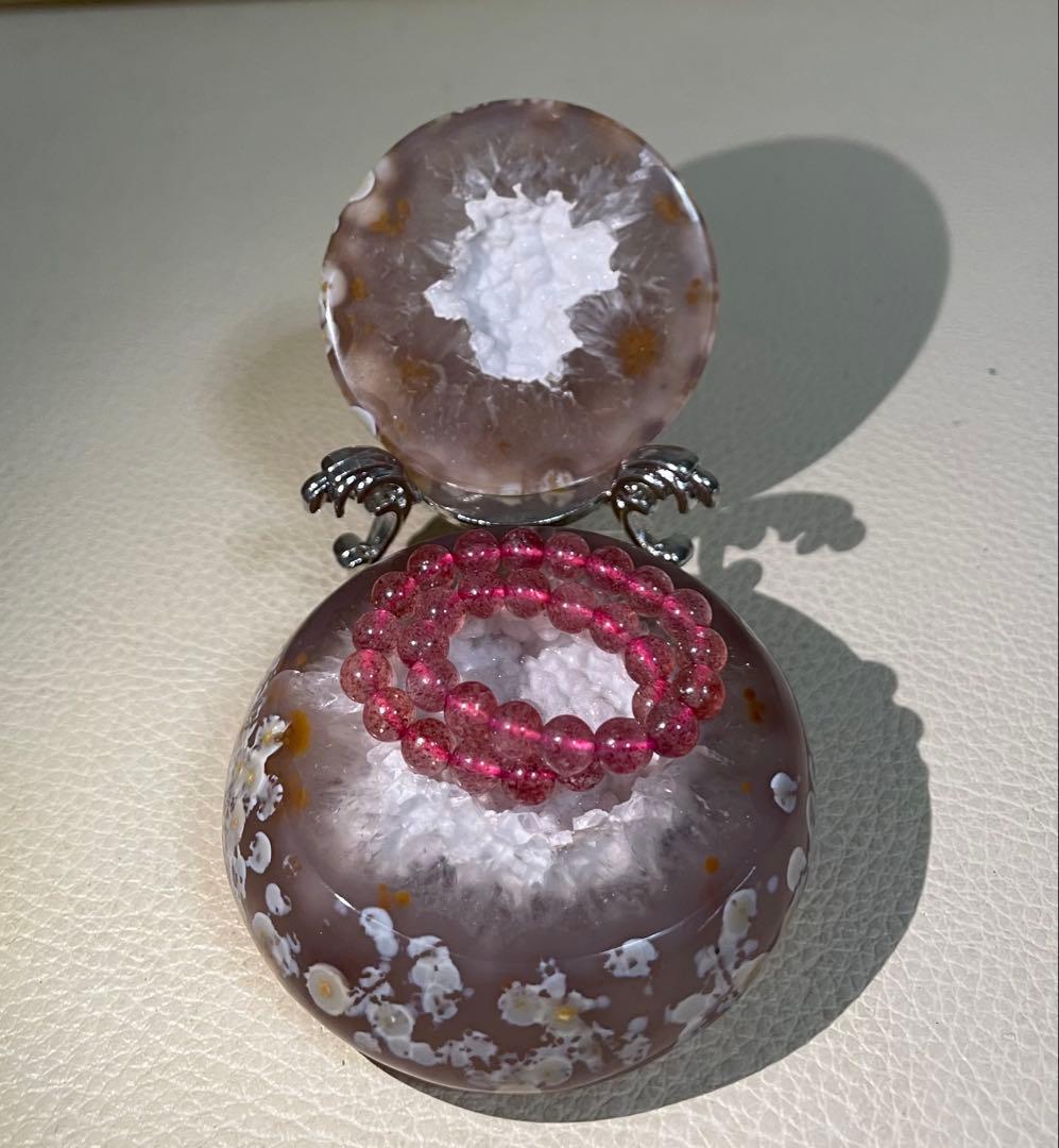 トレジャー瑪瑙 ドゥルージーアゲート 聚宝盆 雪模様 シュガー パワーストーン