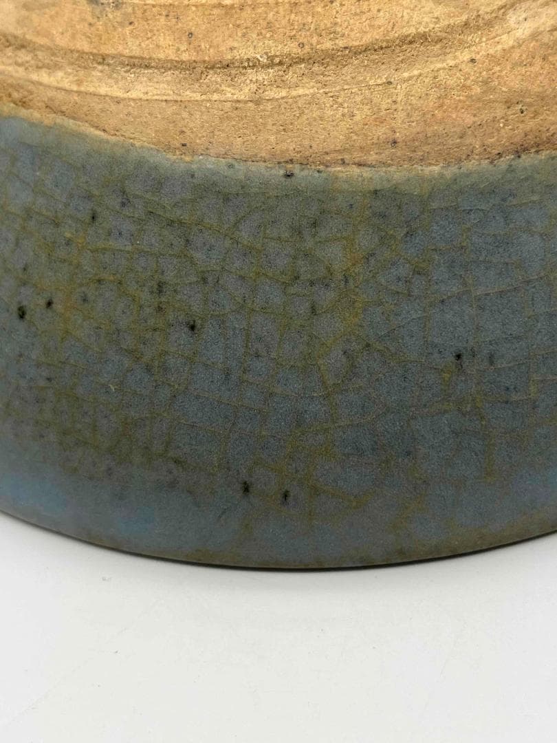 宋から元時代　鈞窯　澱青釉　天青釉茶碗　窯変釉　茶道具　水指(B-93)