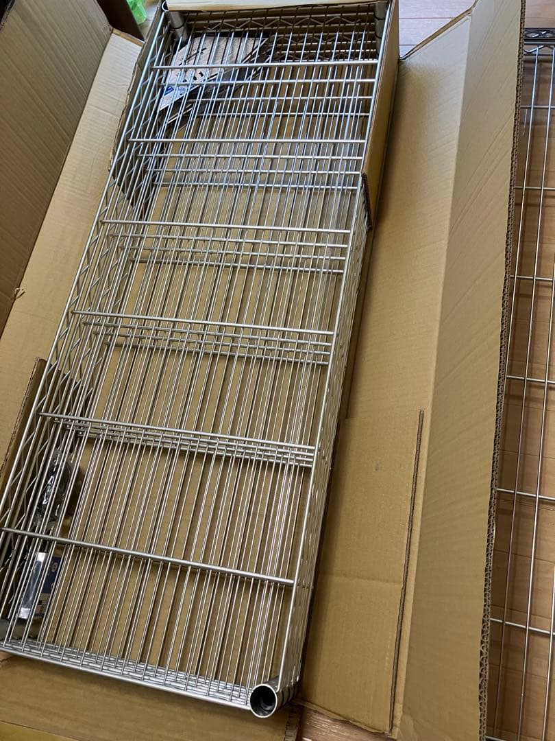 【4枚セット】スチールシェルフ 幅120cm 25mm径 スチールラック