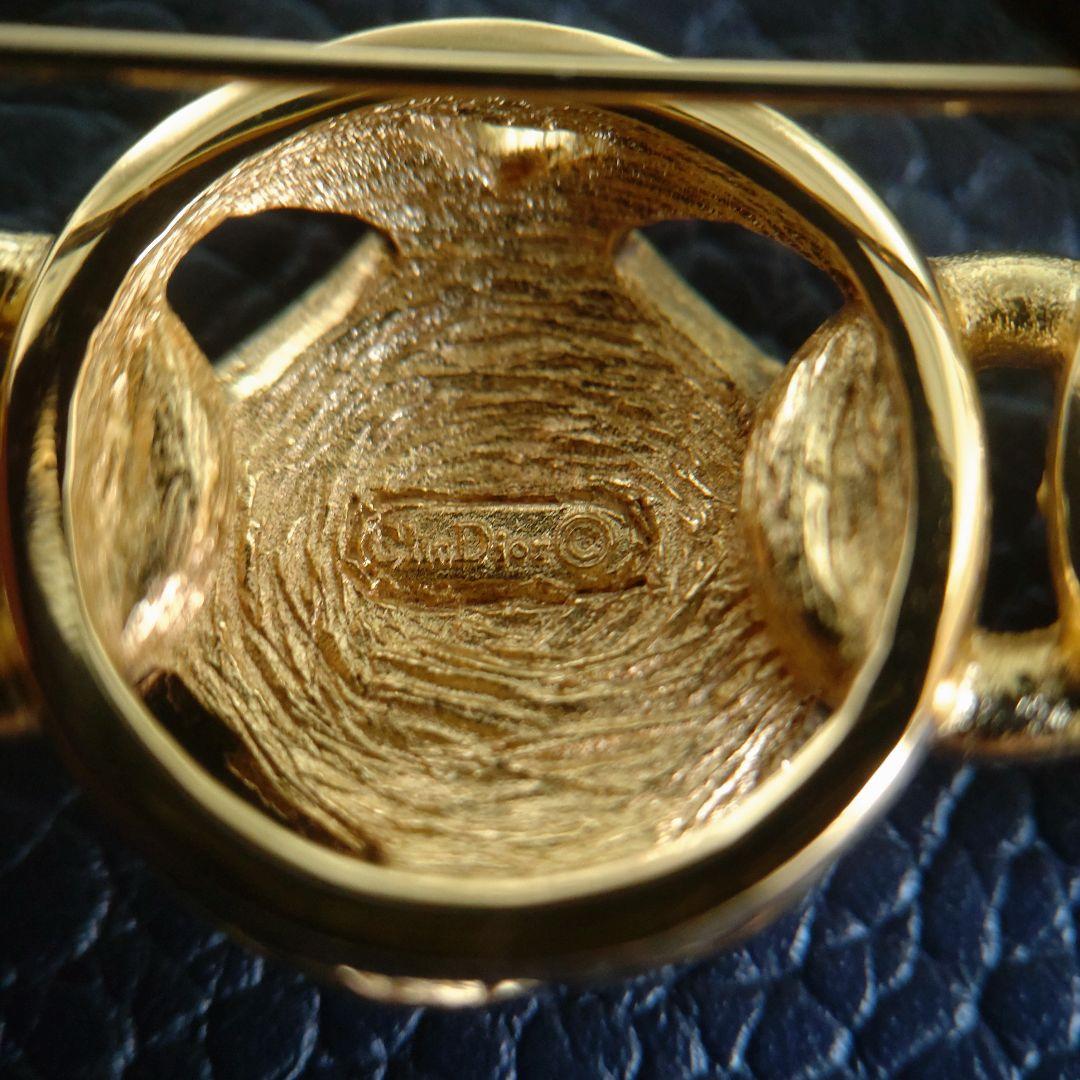 Christian Dior　ディオール　ラインストーンブローチ