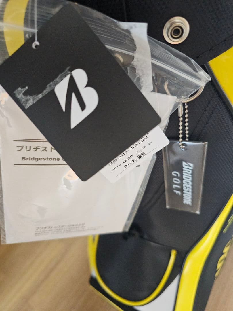BRIDGESTONE ゴルフ キャディバッグ 黒/黄/白