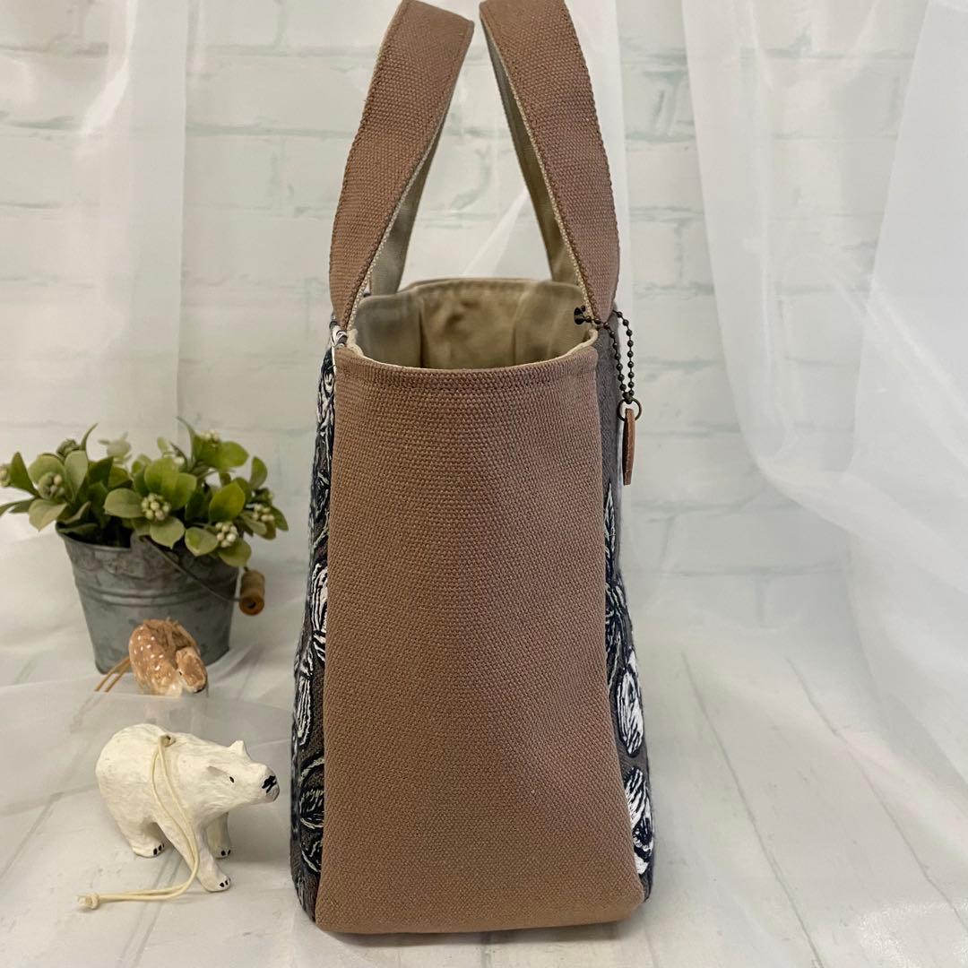 ハンドメイド　ラウンドトートバッグ ミナペルホネン　rosy 450