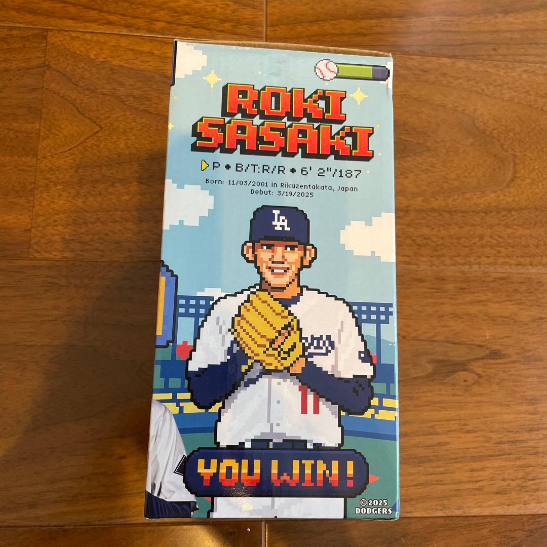 佐々木朗希ボブルヘッド人形　ドジャース8/4配布品 【新品未開封】