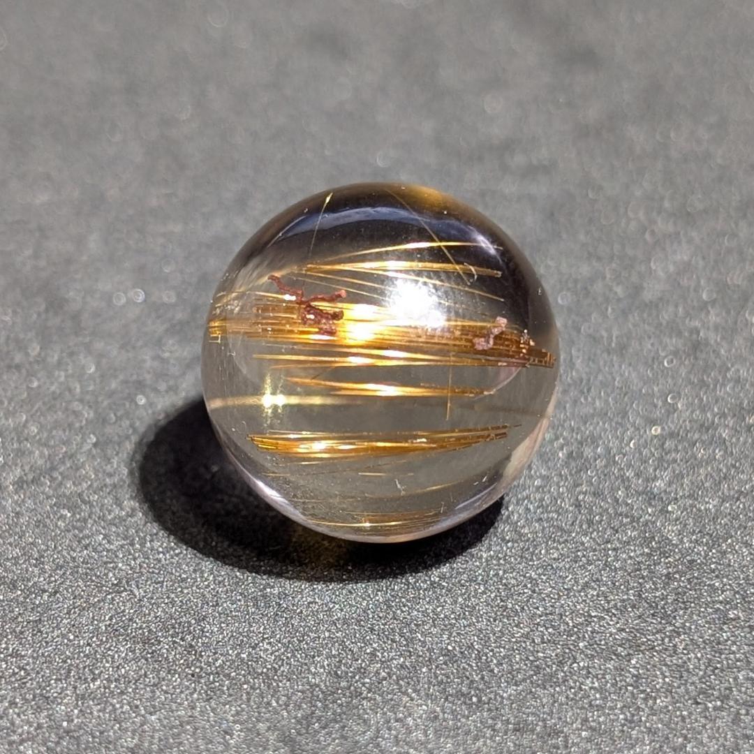 一点物 タイガータイチンルチルスフィア 18ミリ クリスタル台座 最強金運