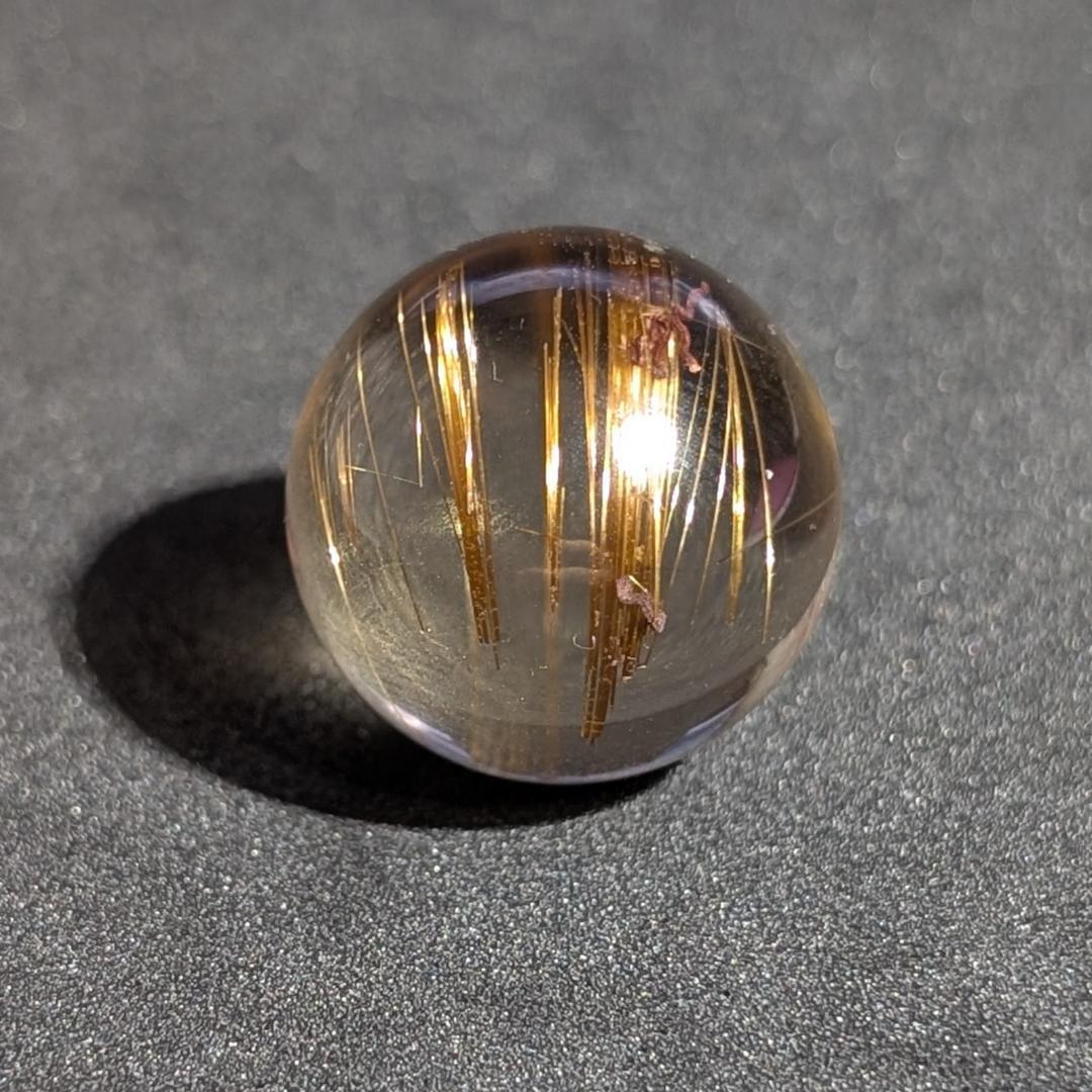 一点物 タイガータイチンルチルスフィア 18ミリ クリスタル台座 最強金運