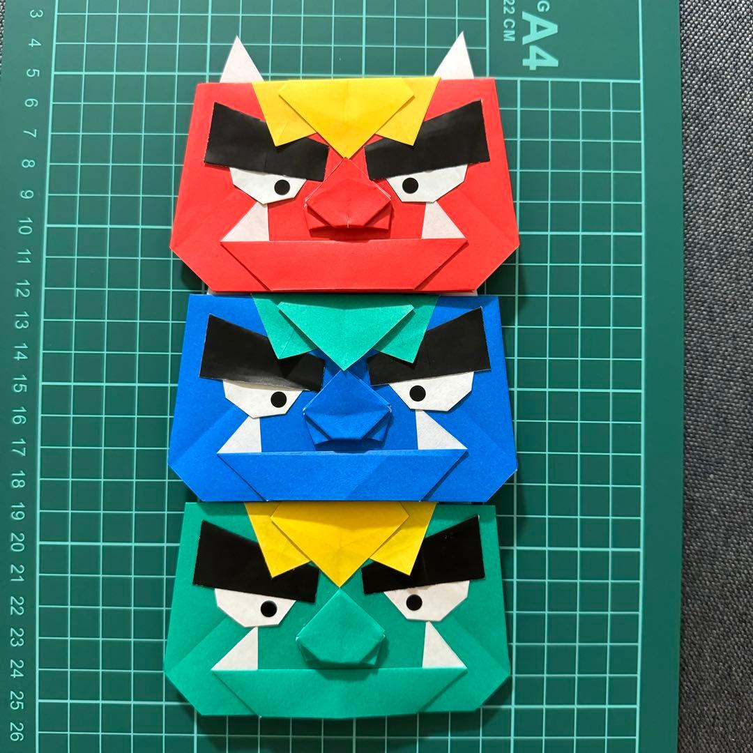 「Miyuki」 節分折り紙 鬼 ★ 3色160個