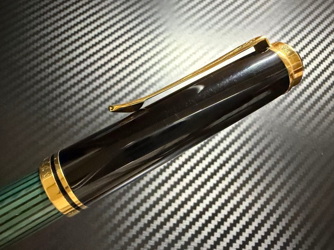 未使用に近い 1990年代 ペリカン スーベレーン M800 緑縞 M 万年筆