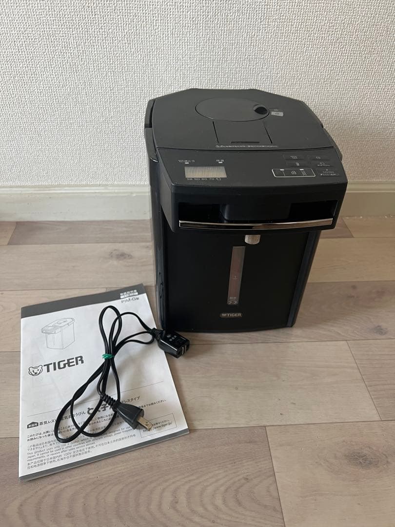 【リコール済み】タイガー電気ポットとく子さん 2.2LブラックPIM-G220K