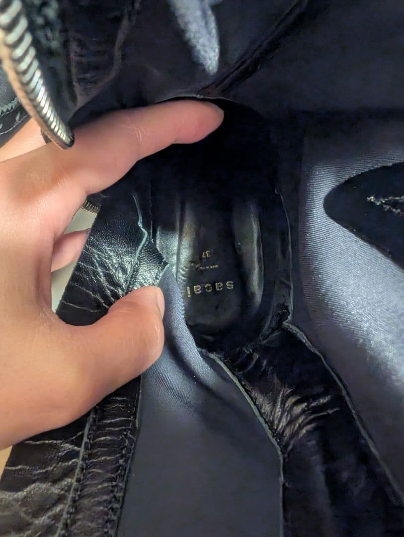 値下不可sacai wingtip engineer sock boots 37