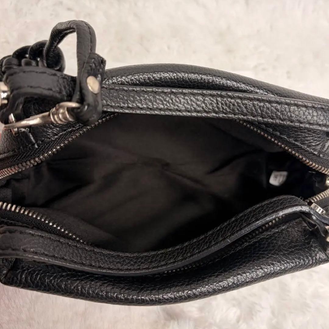 極美品✨ GIANNI CHIARINI アリファS ブラックショルダーバッグ