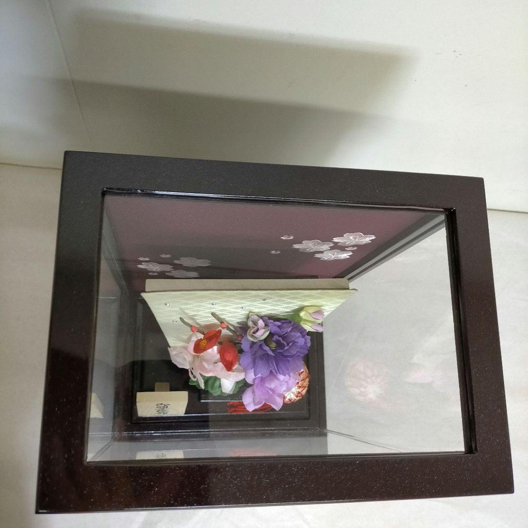 8号 羽子板 エンジ アクリルケース フラワー
