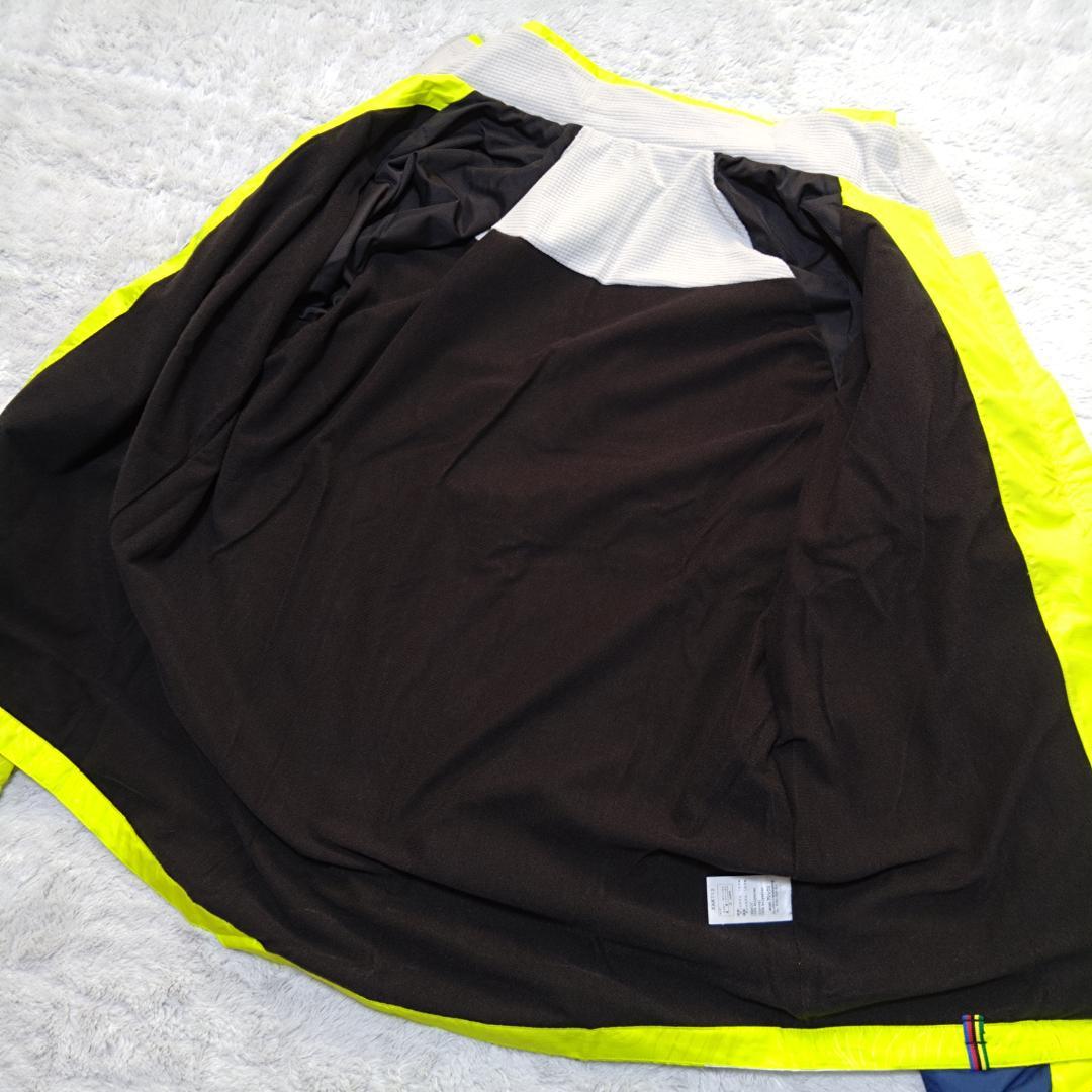 asicsアシックス ウィンドブレーカーＸＬ ネイビー/イエロー　タグ付　A77