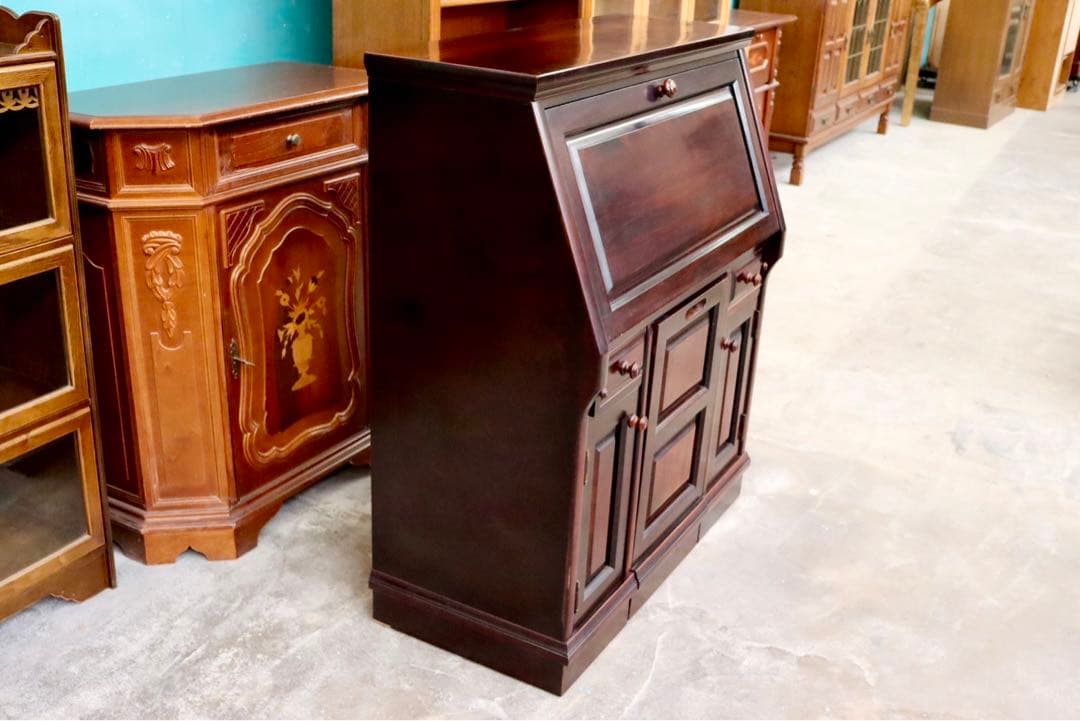 GMIH17○民芸家具 スツール付き ライティングドレッサー ライティングビュ