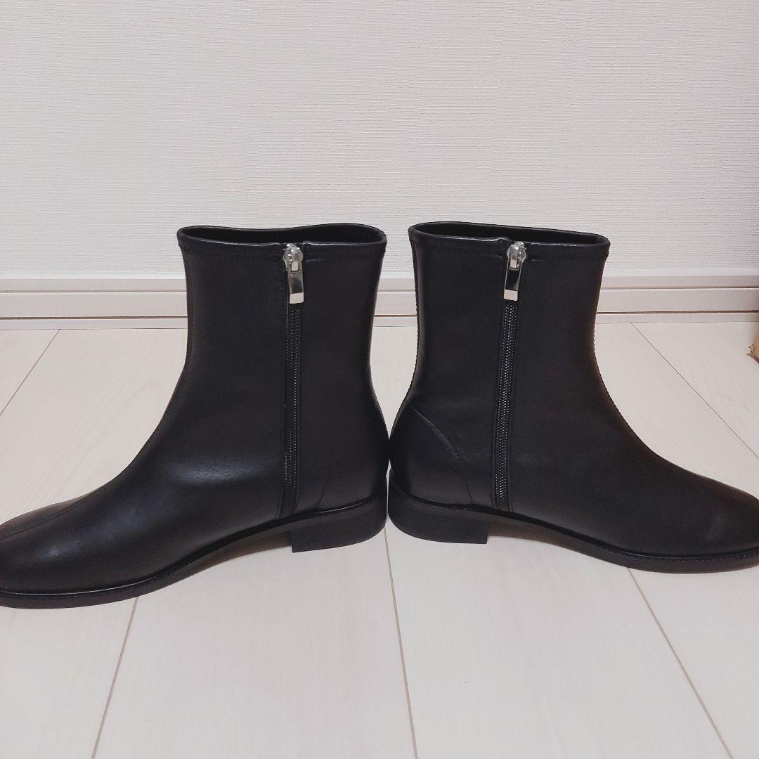 あい213　新品 nouer ラムレザーショートブーツ 23.5cm