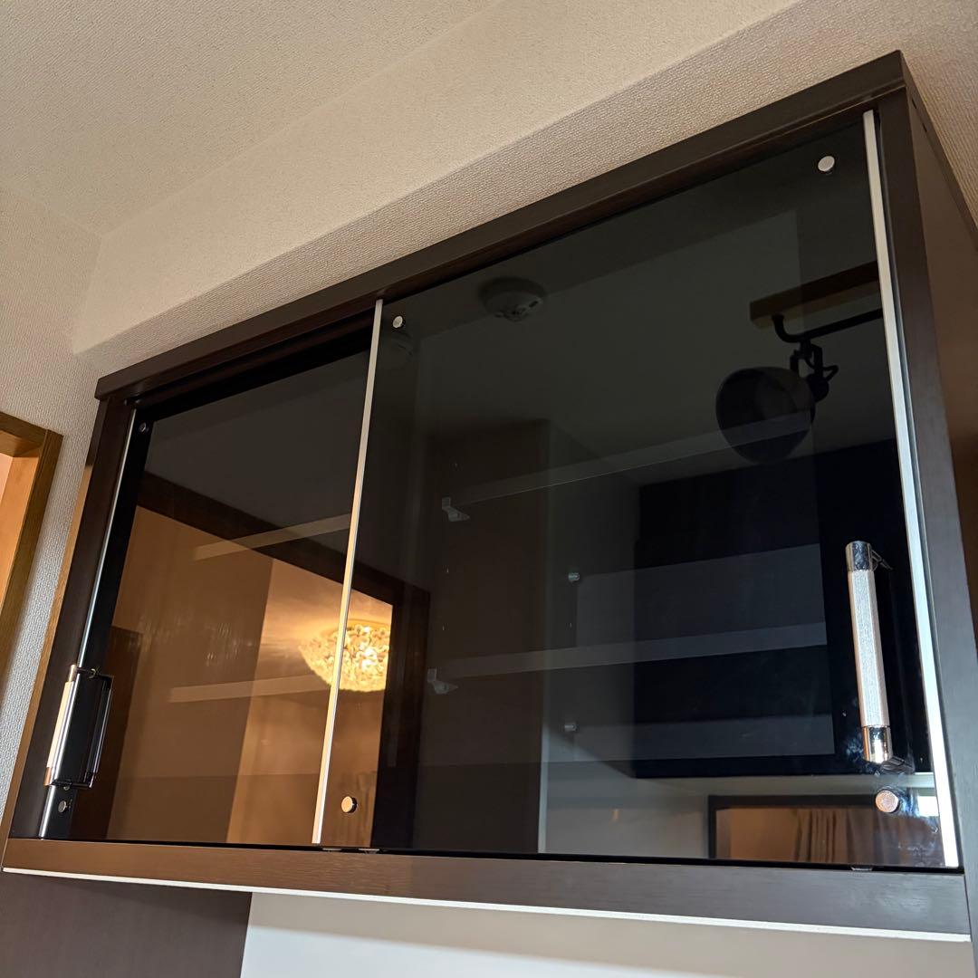 【最終値下げ】キッチンボード レンジボード 食器棚 キッチン収納 ダークブラウン