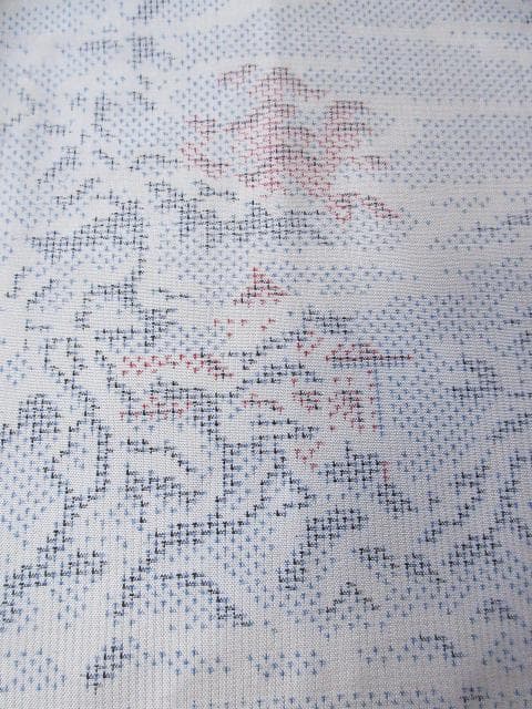 新古品！白大島紬＊７マルキ＊本場大島紬＊楼閣山水＊着物＊１６４ｃｍ＊裄６７