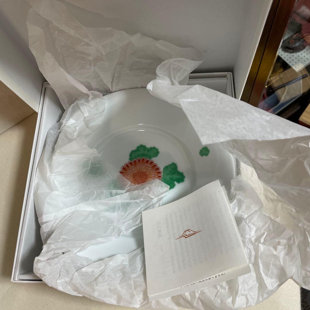 美品❗️深川製磁百代草アントレ　4枚　未使用