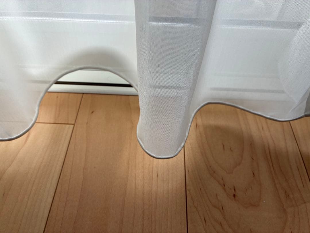 【美品・再値下】unicoレースカーテン 遮熱/遮像/UV73%/洗濯OK無地白