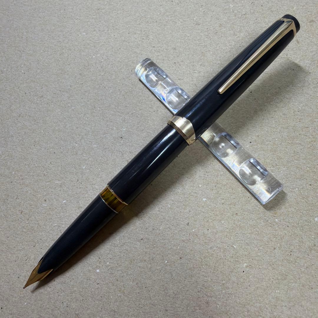 廃盤 MONTBLANC モンブラン No.12 万年筆 グレー 18k 吸引式