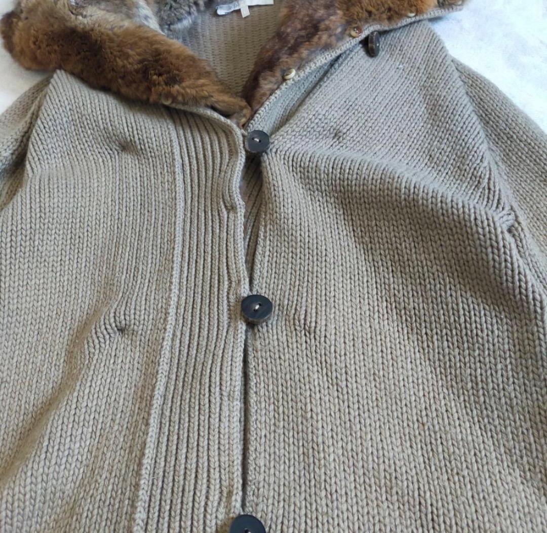 S.Max Mara フード付き　ロングカーディガン Lサイズ　カシミヤ