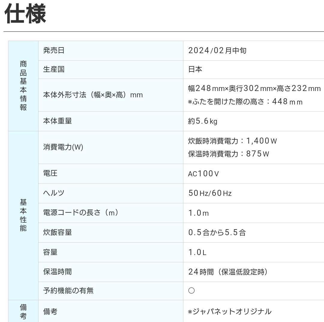 日立　IHジャー炊飯器　5.5合　ふっくら御膳　RZ-TS106M　ホワイト