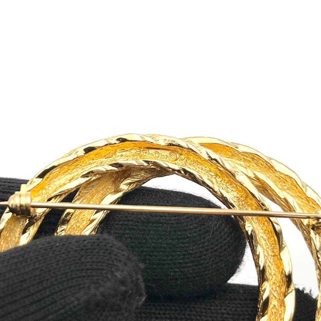 希少✨ ディオール Dior ピン ブローチ パール ゴールド系 箱付