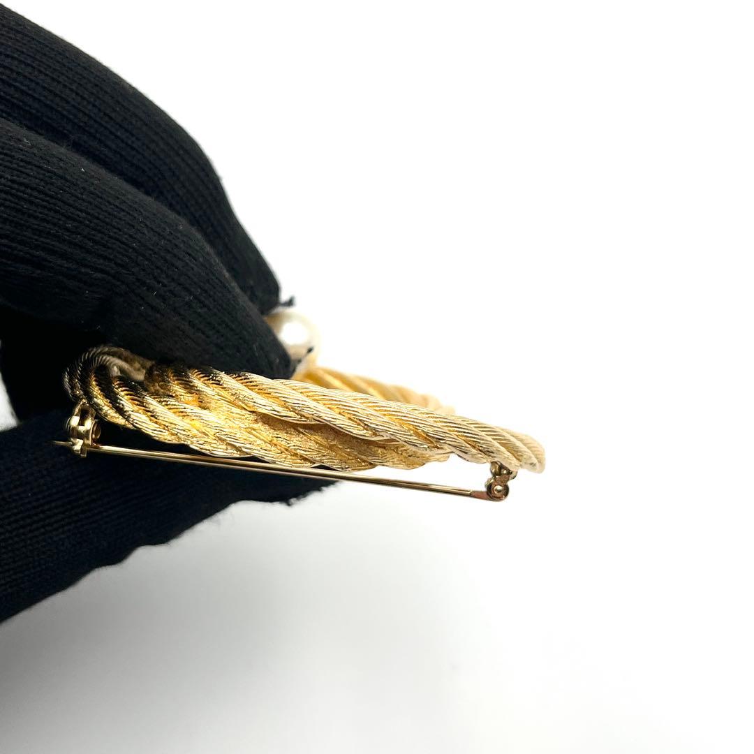 希少✨ ディオール Dior ピン ブローチ パール ゴールド系 箱付