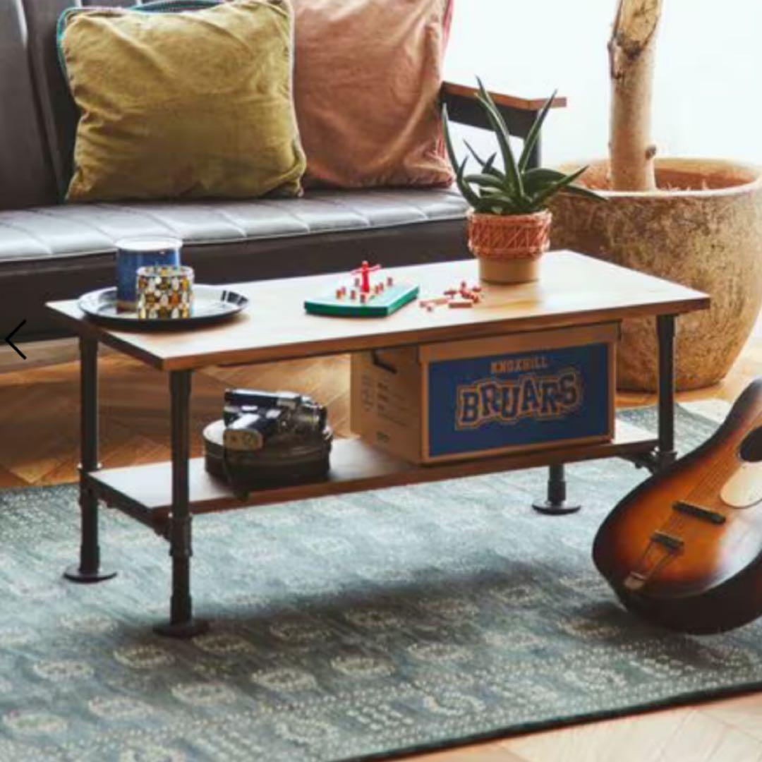 ローテーブル　インダストリアル　無垢　ヴィンテージ