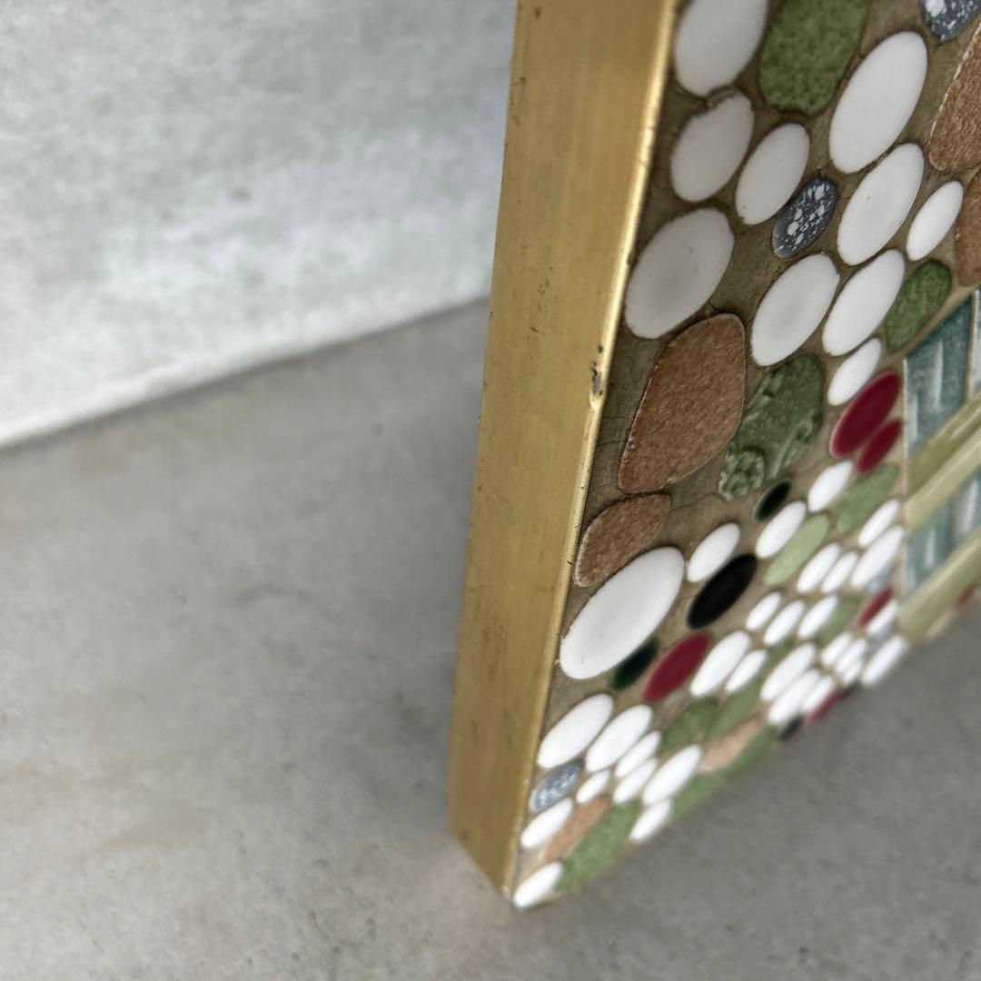 ストーブ台　薪ストーブ　タイル張り　古民家　昭和レトロ　b9