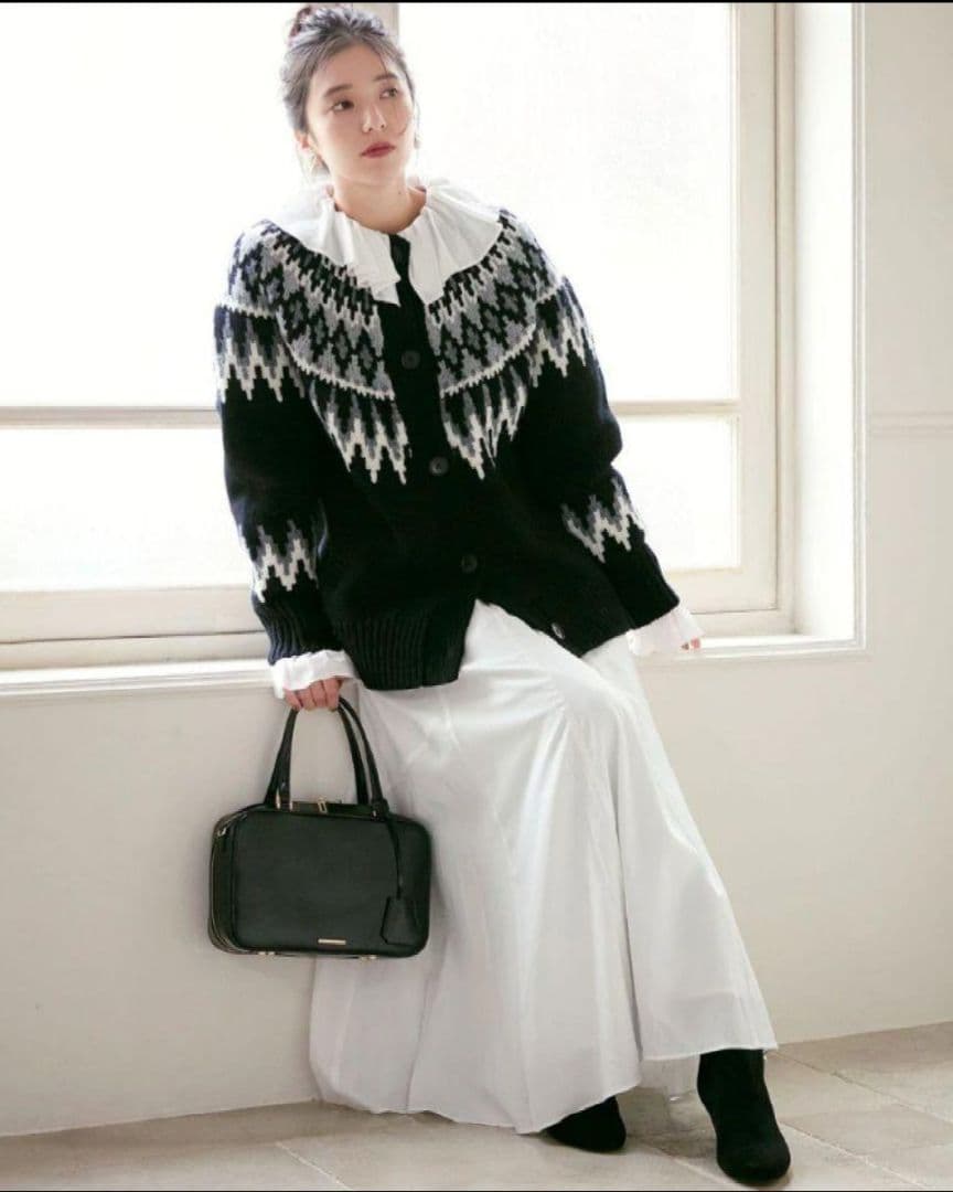 大きいサイズ46＊２３区 完売一部店舗限定＊フリルブラウス＊自由区ICB組曲