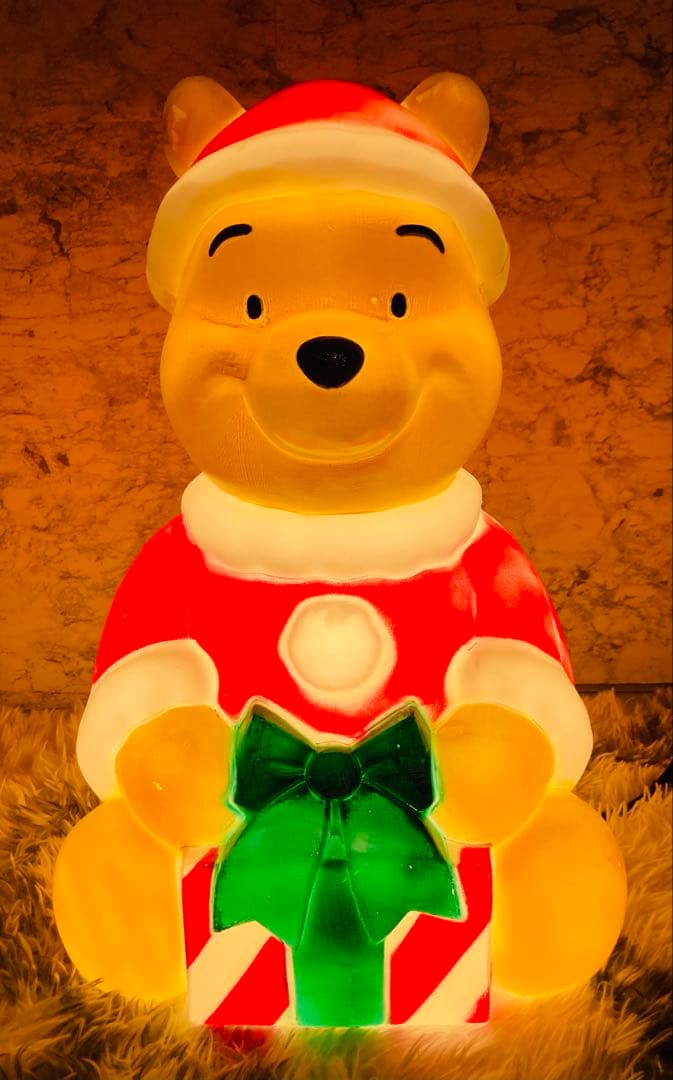 ✨ 希少！　屋外可！ プーさん サンタ イルミネーション ２点セット ✨