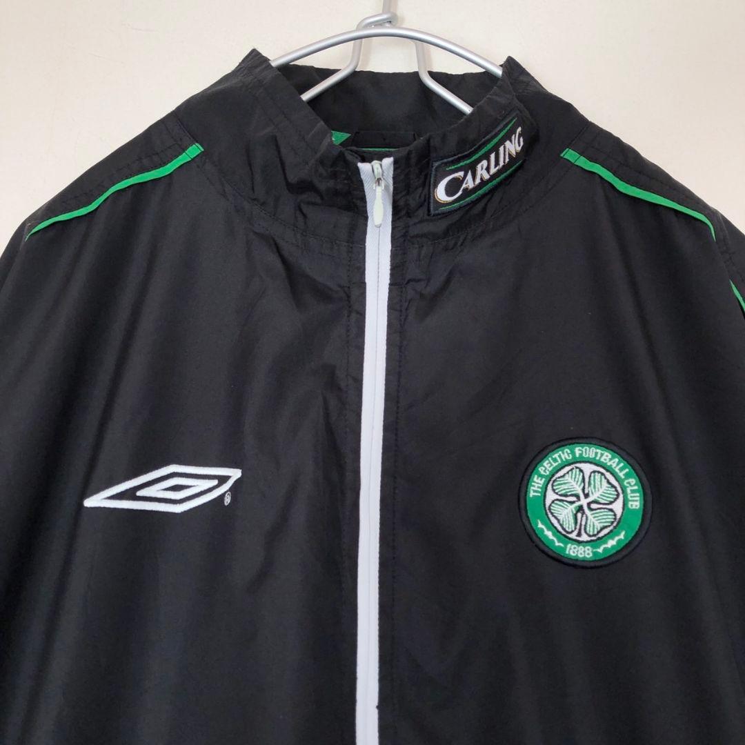 UMBRO　y2k　セルティック　ロゴ刺繍　ハーフジップ　ナイロンジャケット